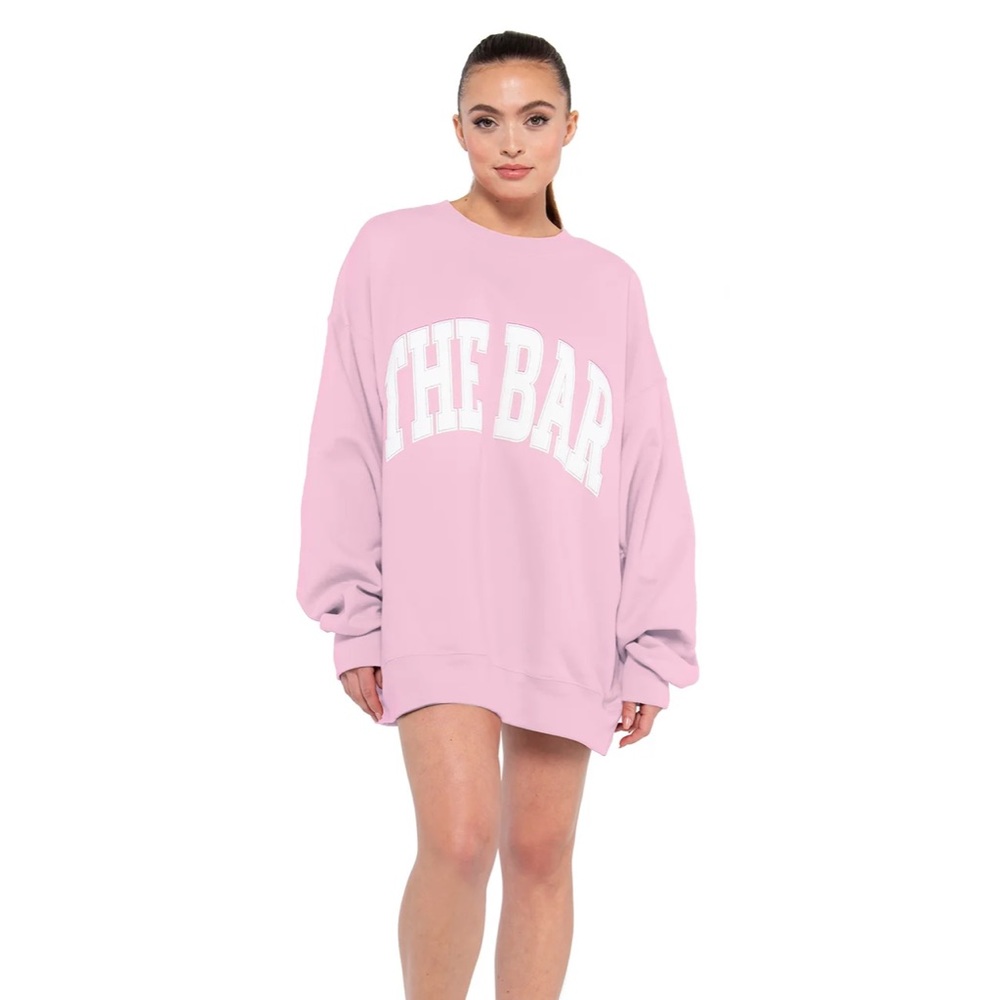 Brand new: The Bar - Varsity Sweatshirt - pink / blush - XXXL